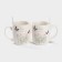 A set of ceramic mugs with spoons "Spring", 2 items: 200 ml, Mix drawing
