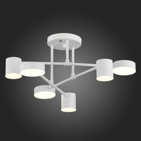 Ceiling EVOLUCE lamp. Sle201052-06. Nobel. 6x7 W, LED, 4000K, 3024 LM, 57x57x25 cm, white color-1