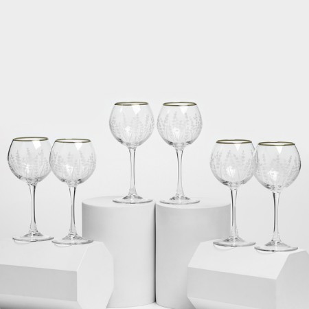 Set of glass jackets "Lavender", 350 ml, 6 pcs