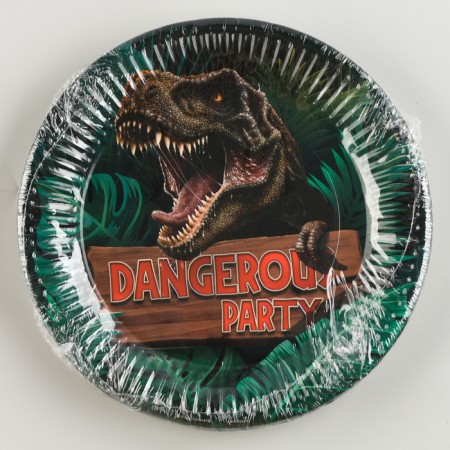 Disposable paper plate "Dangerous Party", 18 cm-1