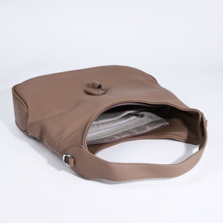 Load bag with lightning, external pocket, brown color-6