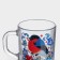 New Year's glass mug for tea "Bullfinchi in mountain ash", 200 ml