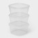 A set of food shares, 3 pcs, 700 ml, square, transparent