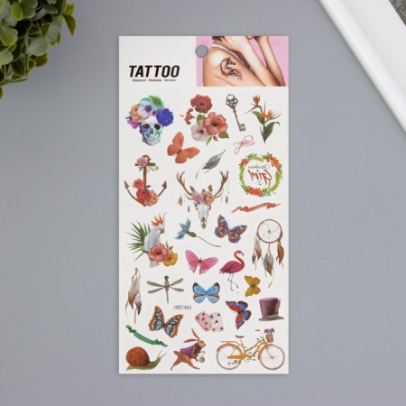 Tattoo on the body color "Little things" 10x20.5 cm