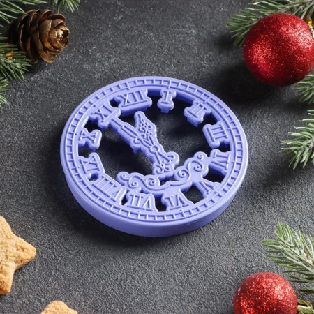 Cooking shape "chimes", cutting, stamp, 9.5 × 9.5 cm, lilac color-1
