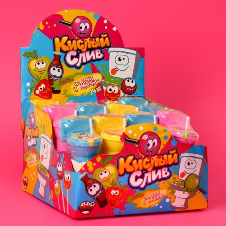 Caramel is lollipated with acidic powder "sour plum", 8 g