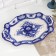 Big tray, gzhel, porcelain, 36x26 cm