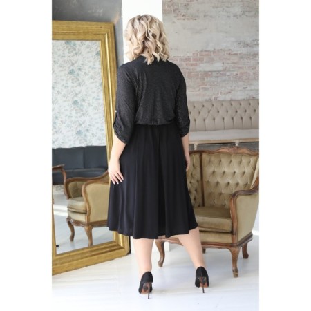 Female dress, size 52, black color-11