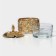 Sugar "Bouquet", 200 ml, 10 × 11 cm, with a spoon, cover, gold color