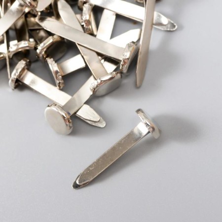 Brads for creativity metal "silver" set 50 pcs 2.5 cm-2