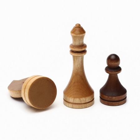 Chess Wooden Grandmaster, tournament 43 x 43 cm, King H-10.6 cm, pawn H-5.6 cm-1