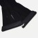 Women's belt, width 12 cm, on lightning, black color