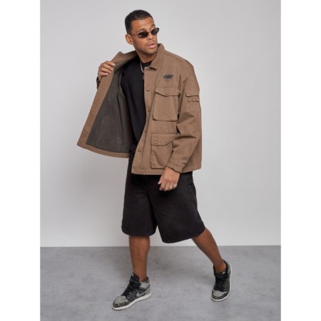 Jeaning jacket men's, size 54, brown color-6