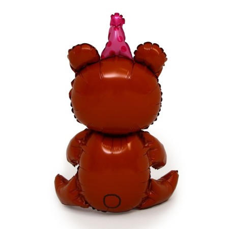 Foil ball 28 "Bear with a gift", brown-2