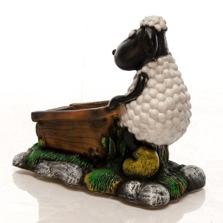 Garden figure "Sheep with a wheelbarrow" 31x58x52cm-3