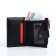 Women's wallet on the button, black color