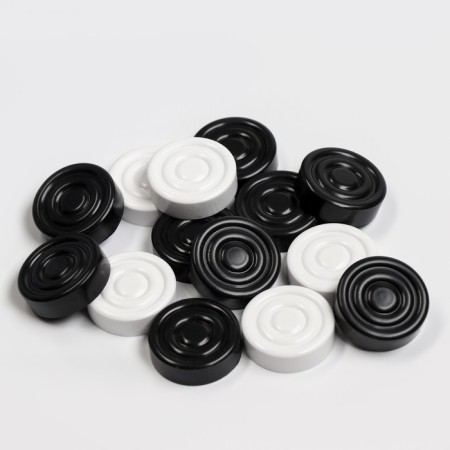 Checkers "Classic", plastic, D-3 cm, h-0.9 cm-3