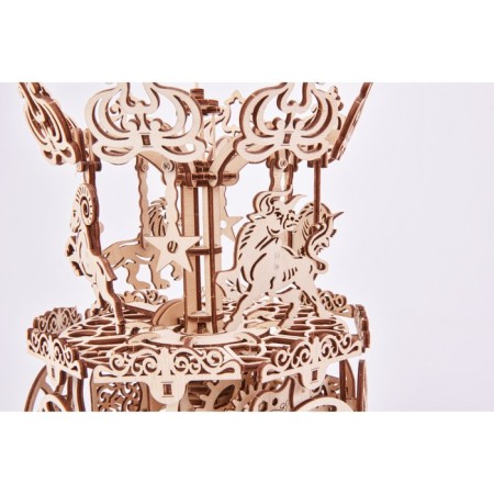 Mechanical 3D puzzle made of wood, Wood Trick, Carousel-1