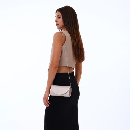 Magneta bag bag, long chain, powder color-6