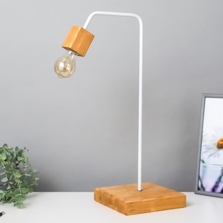 Hugue-2 desktop lamp brown/white 20x20x55cm Risalux