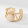 Ring "Bohemia" geometry, white color in gold, dimensionless