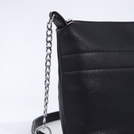 Bag Cross-Bodi with a zipper, black color-3
