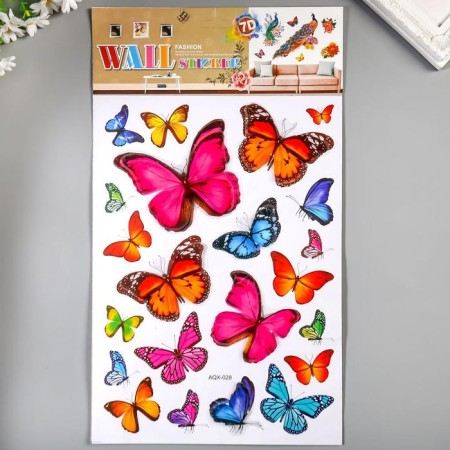 Plastic sticker multi -layer "butterflies" mix 35.5x25 cm-4