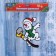 Stick on glass "A snowman with a broom in the snow" 14x11 cm