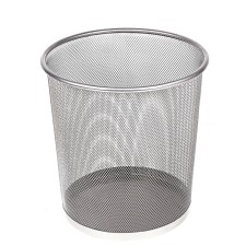 Paper basket, 10 liters, metal mesh, gray