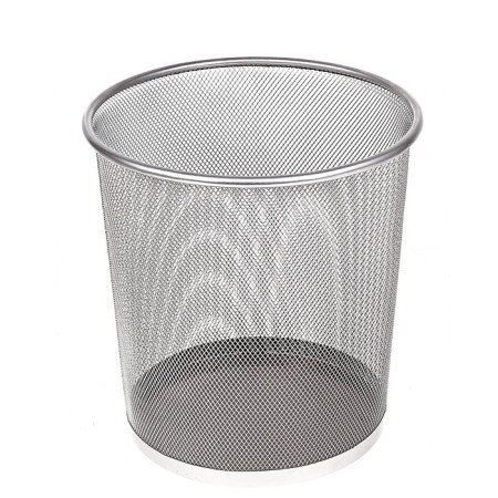 Paper basket, 10 liters, metal mesh, gray