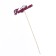 Topper with decor "Congratulations", burgundy 13x3.8 cm