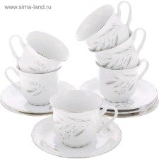 Cup 230 ml with a saucer of 155 mm high Constance, decor 