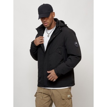 Male spring jacket, size 50, black color-1