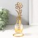 Summary for 1 candle metal, glass d = 4.5 cm "Flower in a vase" gold 7.4x7.5x21 cm