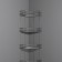 Bathroom shelf is an angular 4-tier, 20.5 × 20.5 × 72 cm, color chromium
