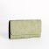 Women's wallet on the button, green color
