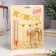 Candle in the cake jubilee "Face + Fountain", number 10, gold metallic, 6.5 cm
