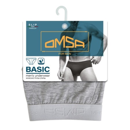 Panties Slips men's Omsa 3224, size 44, color Grigio Chiaro melange-2
