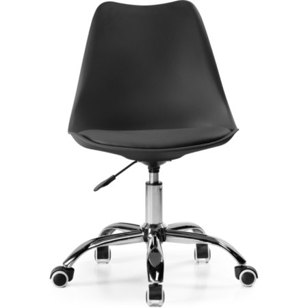 Computer chair Kolin Metal/Eco -leather/Plastic, Chrome/Black 49x56x79 cm-1
