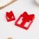 Bed -up form “Gift”, cutting, stamp, 8.5 × 6.5 cm, 5.1 × 3.9 cm, red color