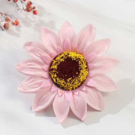 Soap petals "Buds of sunflower. Light pink" 8.5x8.5x3 cm
