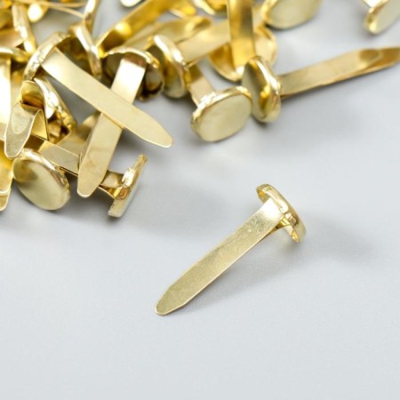 Brads for creativity metal "gold" set 50 pcs 1.9 cm-1