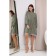 Dress shirt female looklikecat, size 46, green color