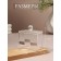 Organizer for cotton sticks, with a lid, 9 × 10 × 7 cm, transparent