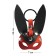 Leather keychain for a car key, mask - hare, genuine leather 9710409