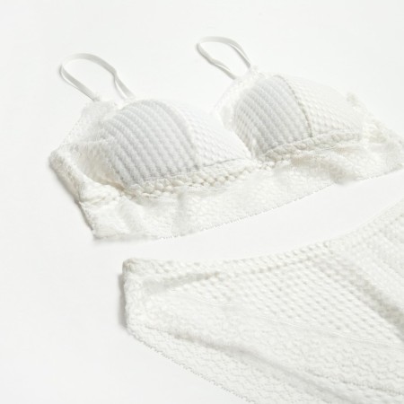 Lower linen women: top and panties, white color, size 42-44-1