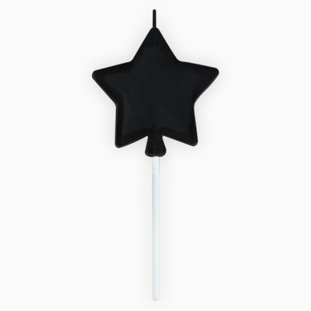 Candle in the cake "Make desire" black, 5.5 x 12 cm-3
