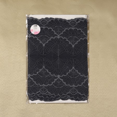Lace elastic fabric, 180 mm × 2.7 ± 0.5 m, graphite color-4