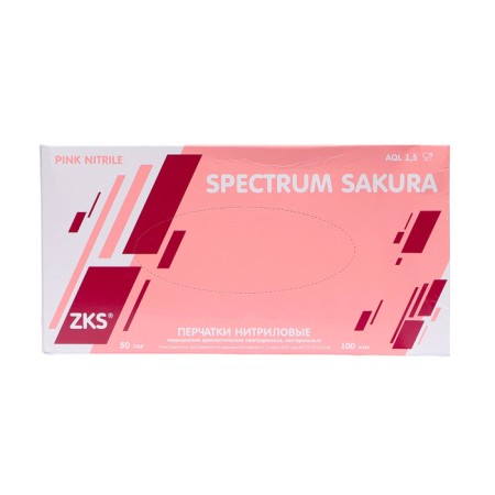 ZKS gloves nitriles spectrum saacura pink 3.2 g m 50 pairs/un