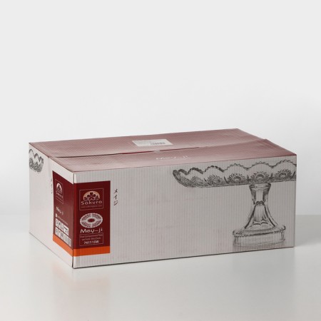 Glass vase on the Mey-Ji cake leg, 36 × 23 cm-6